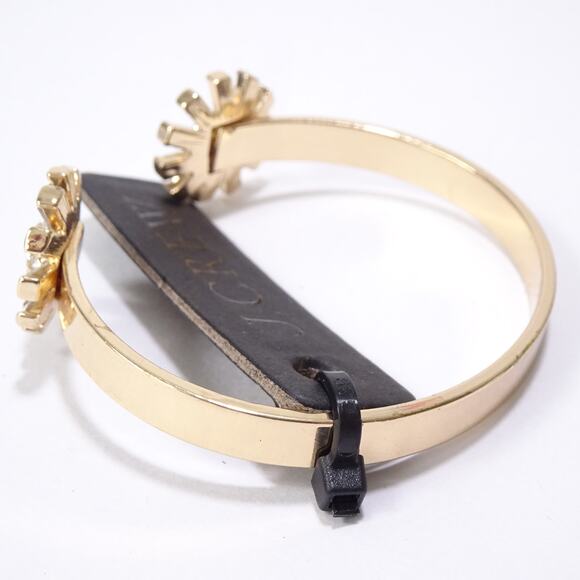 J.Crew Women's Crystal Baguette Flower Burst Open End Cuff Bracelet NWT 26 - Picture 5 of 6